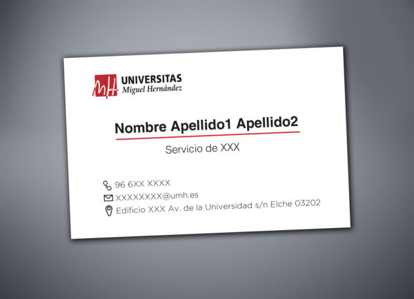 Tarjeta de visita horizontal